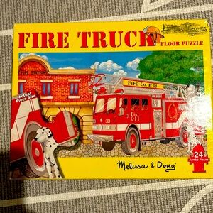 Melissa & Doug jumbo preschool fire truck floor puzzle